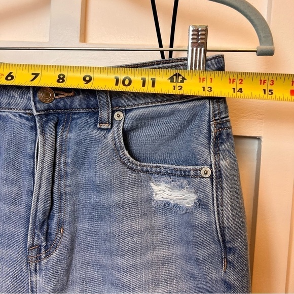 American Eagle Women Jeans Size 4 Extra Short Distressed Mom Straight Distressed - Picture 7 of 11